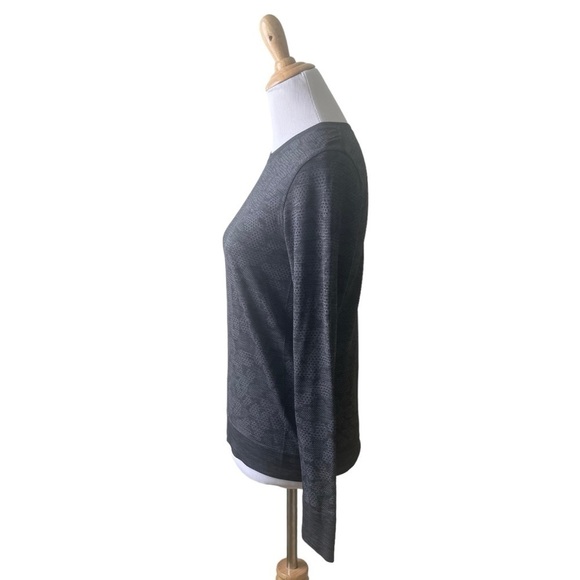 Lululemon Breeze By Long Sleeve Polar Spots Lunar Rock / Graphite Grey Size 10 - Picture 4 of 10
